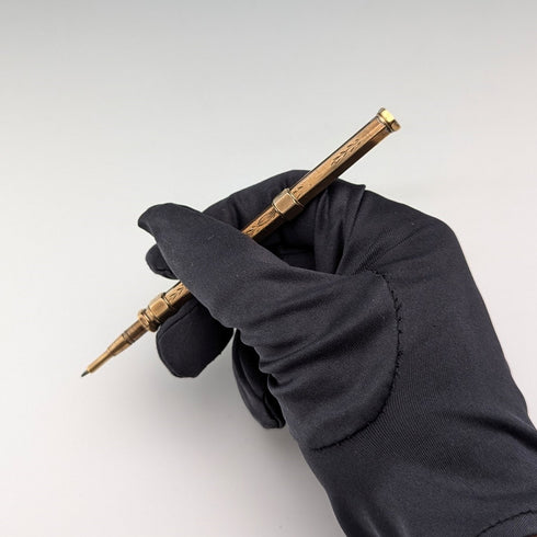 約 1900 年古董鍍金伸縮鉛筆和沾水筆